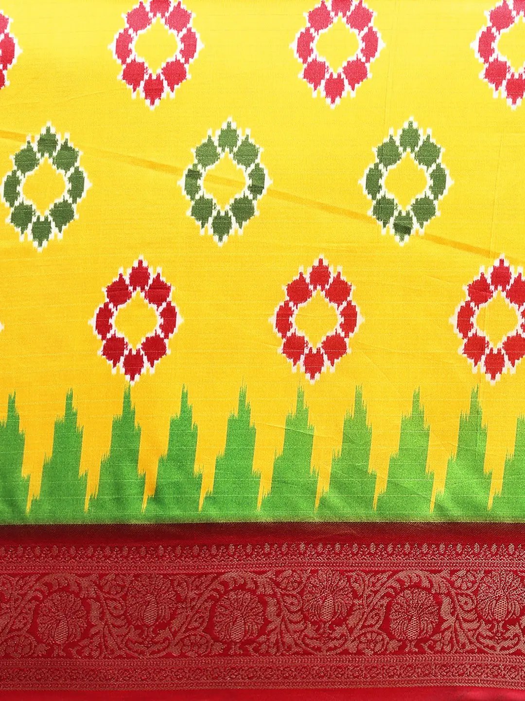 Exclusive Ikkat Digital Print With Patola Pallu Soft Silk Saree by My Store