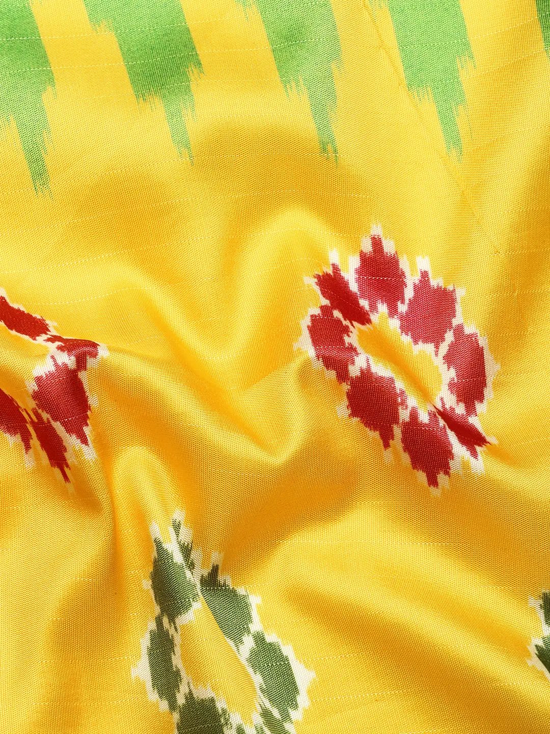 Exclusive Ikkat Digital Print With Patola Pallu Soft Silk Saree by My Store