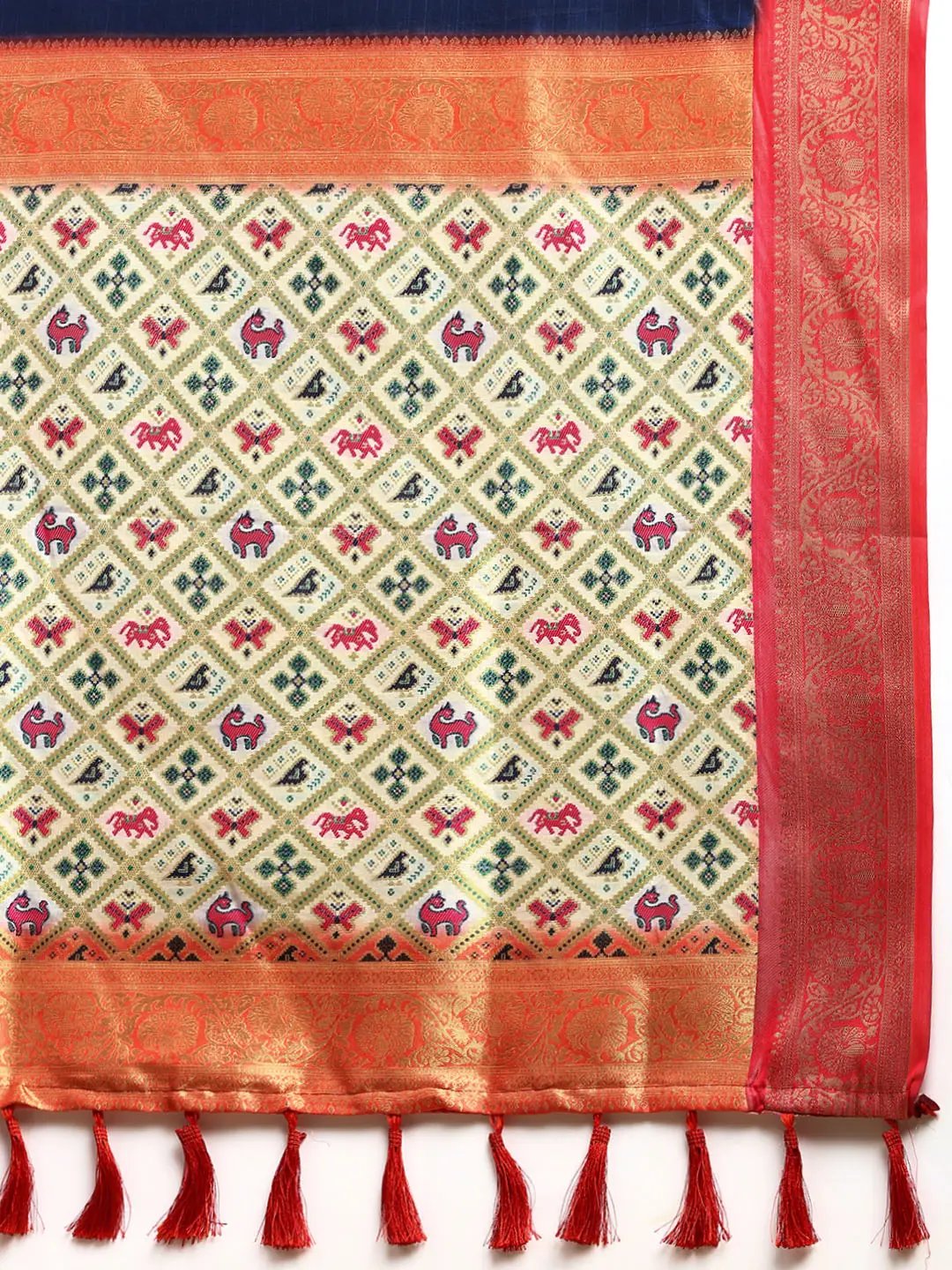 Digital Print Patola Pallu Soft Silk Saree by My Store