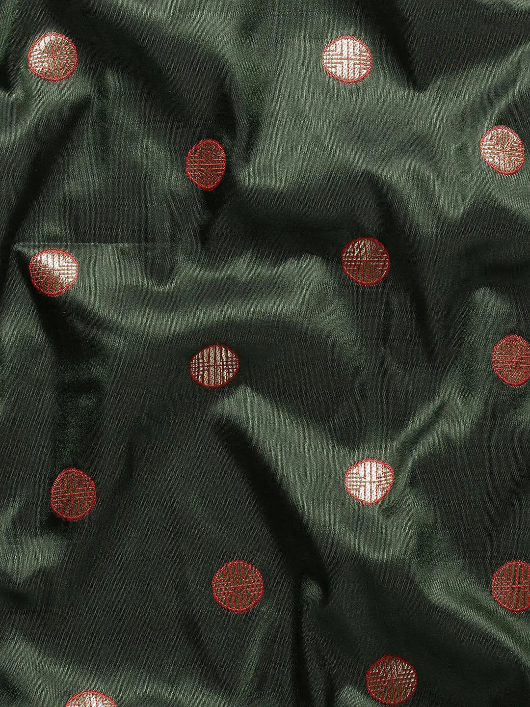 Dark Green Colour Yevla Paithani Soft Silk Saree by My Store
