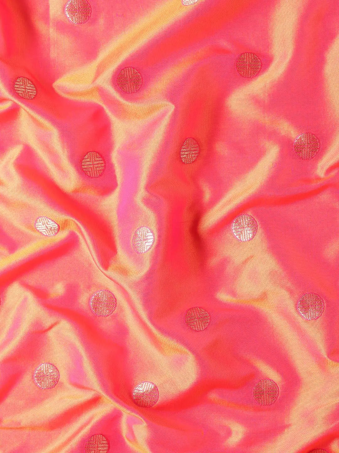 Orange Colour Yevla Paithani Soft Silk Saree by My Store