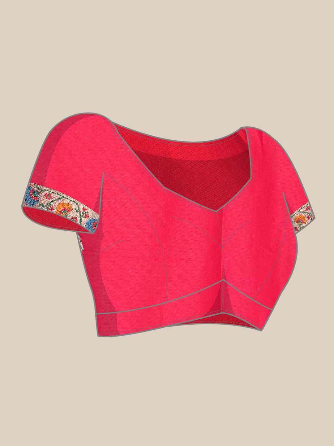 Pink Colour Yevla Paithani Soft Silk Saree by My Store