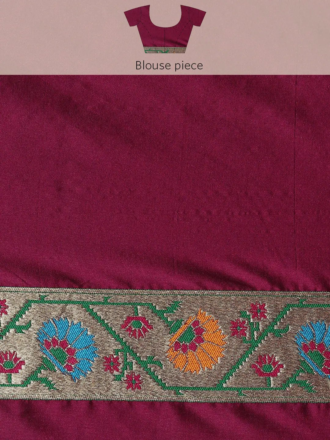 Wine Colour Yevla Paithani Soft Silk Saree