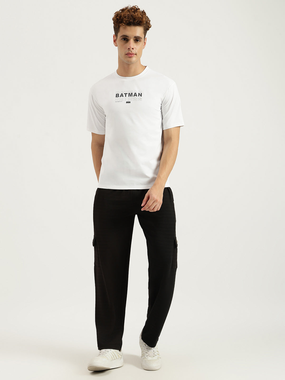 Men Regular Fit Cargo Pants | Black