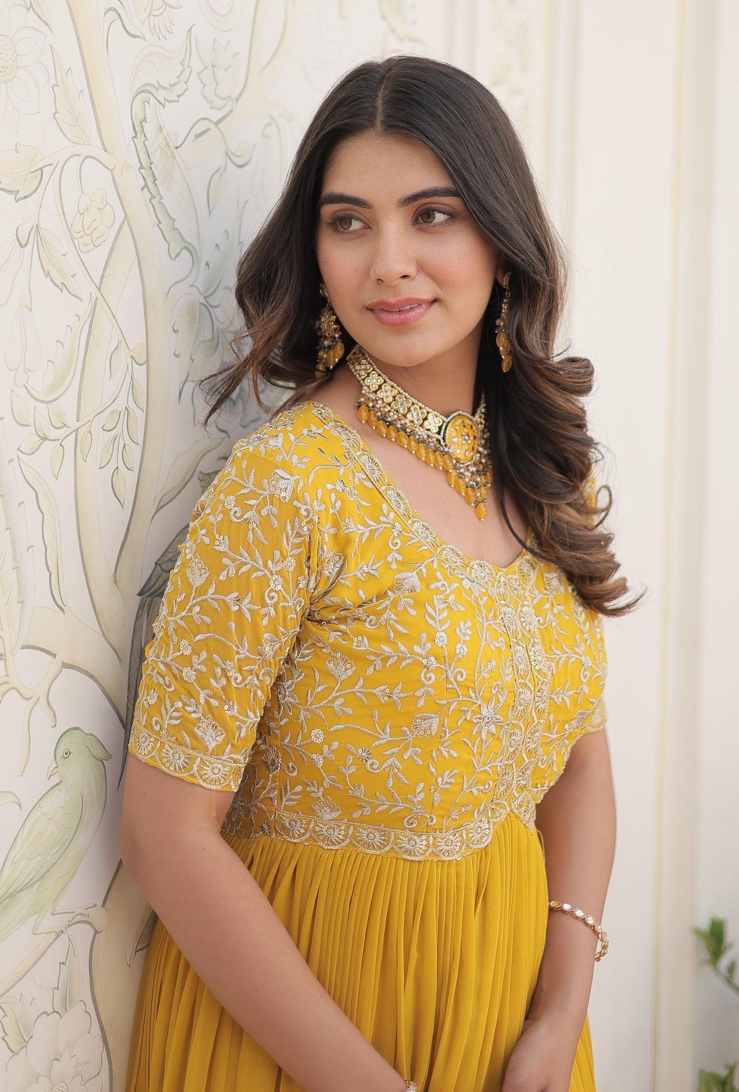 Premium Designer Readymade Yellow Kurta Set