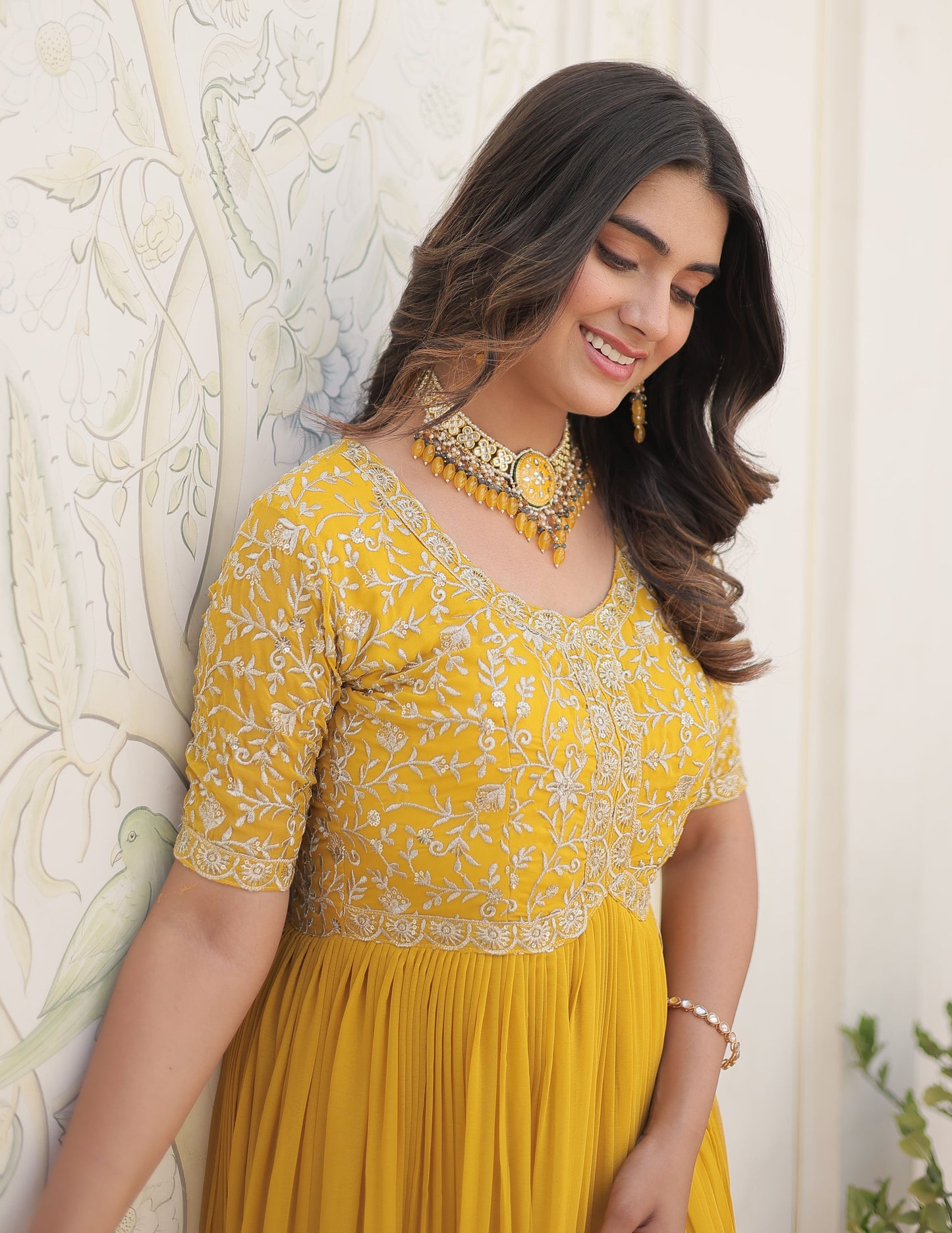 Premium Designer Readymade Yellow Kurta Set