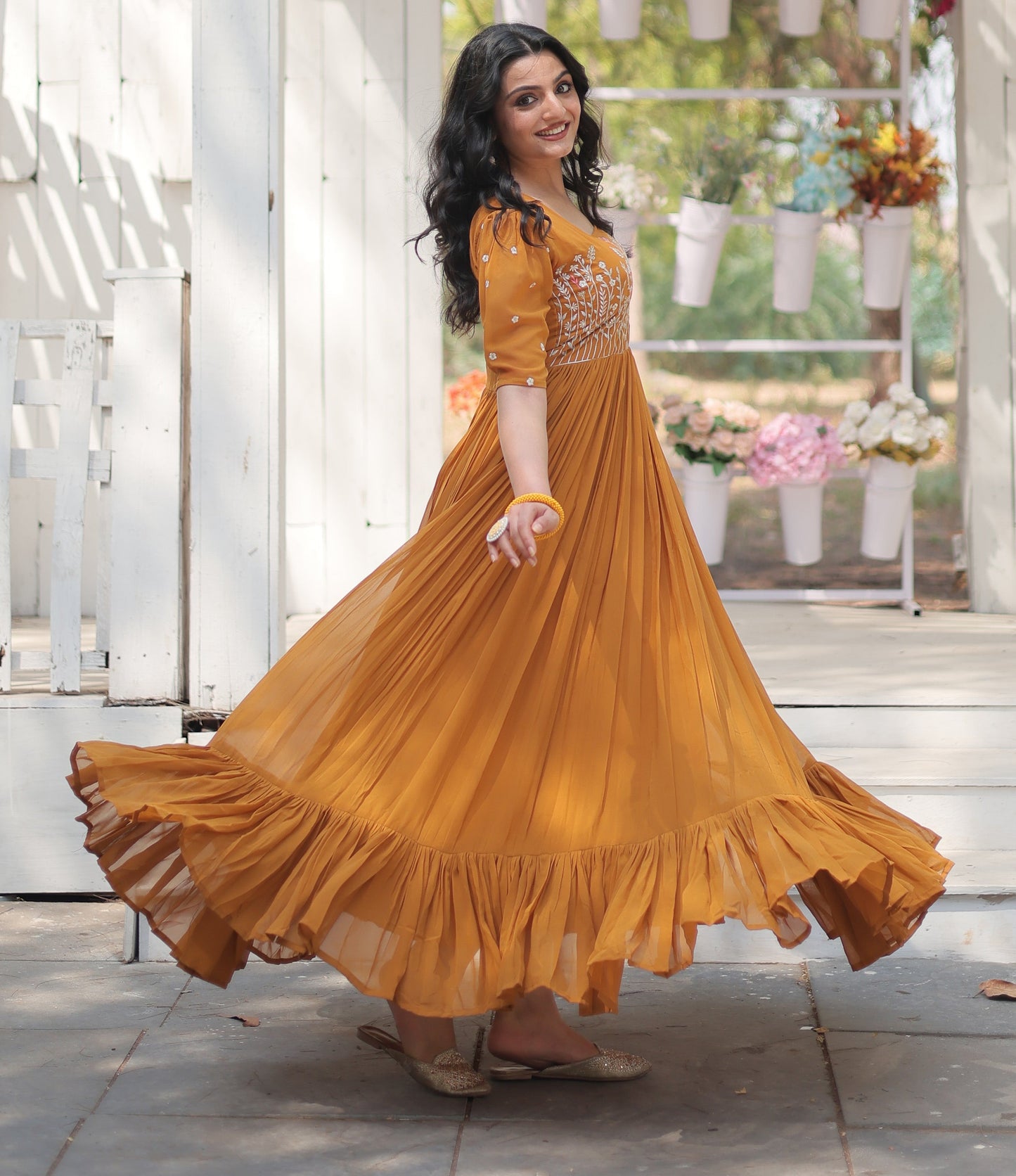 Sequence Wear Cotton Yellow Kurta Set
