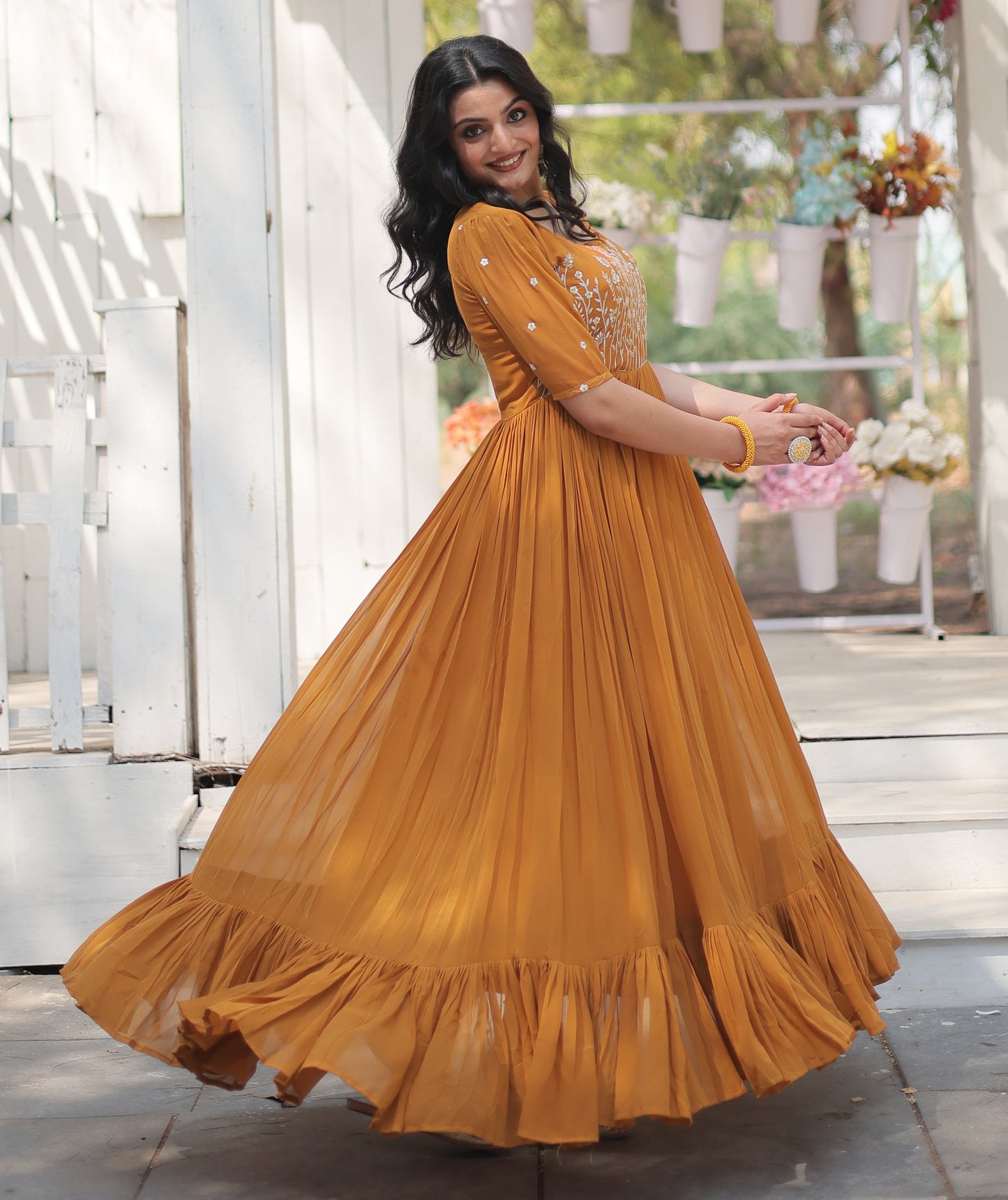 Sequence Wear Cotton Yellow Kurta Set