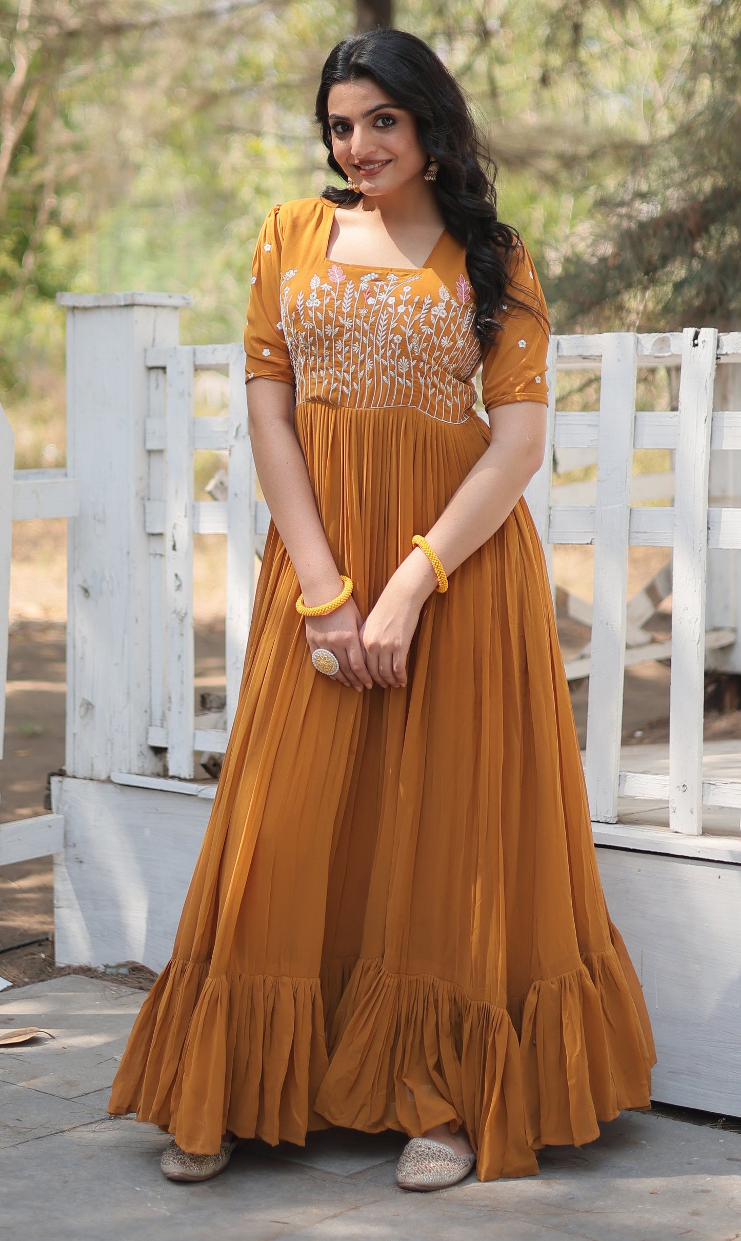 Sequence Wear Cotton Yellow Kurta Set