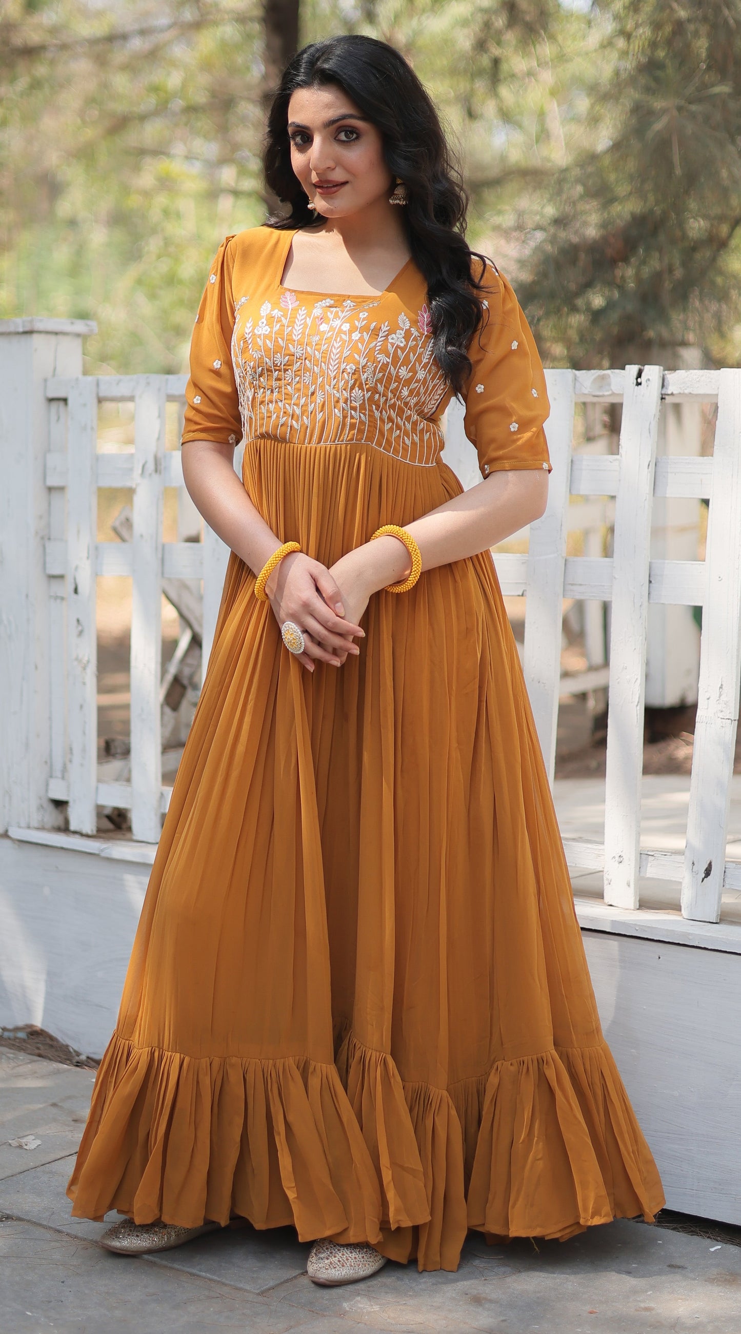 Sequence Wear Cotton Yellow Kurta Set