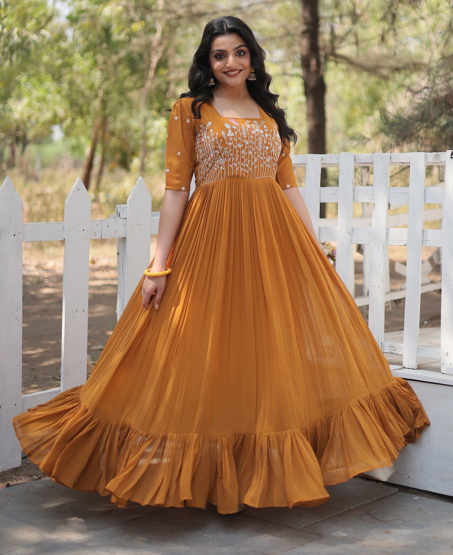 Sequence Wear Cotton Yellow Kurta Set