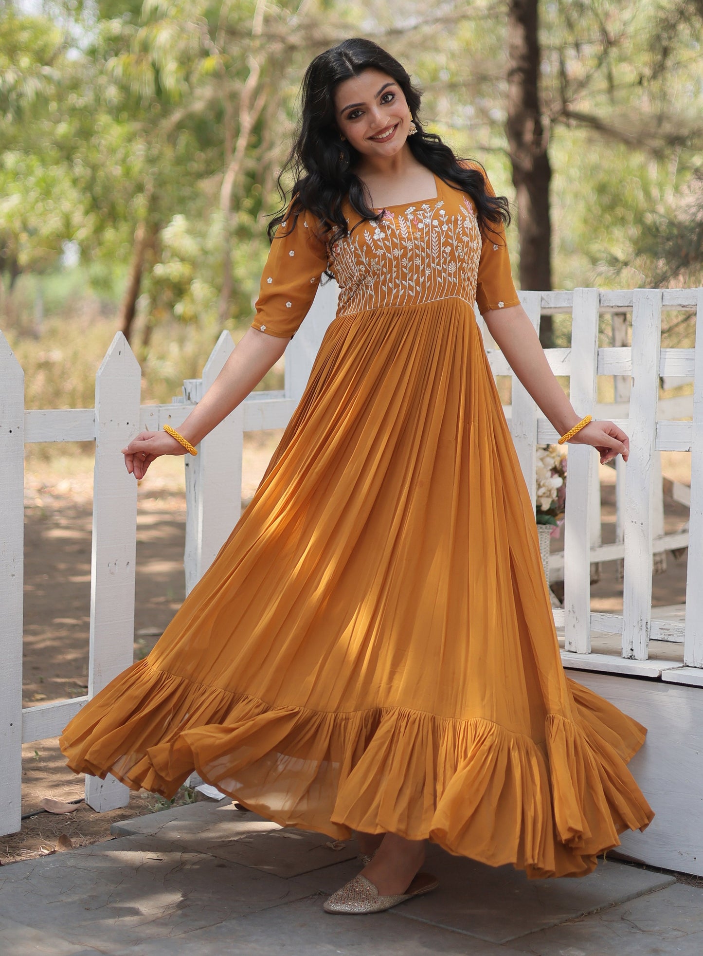 Sequence Wear Cotton Yellow Kurta Set