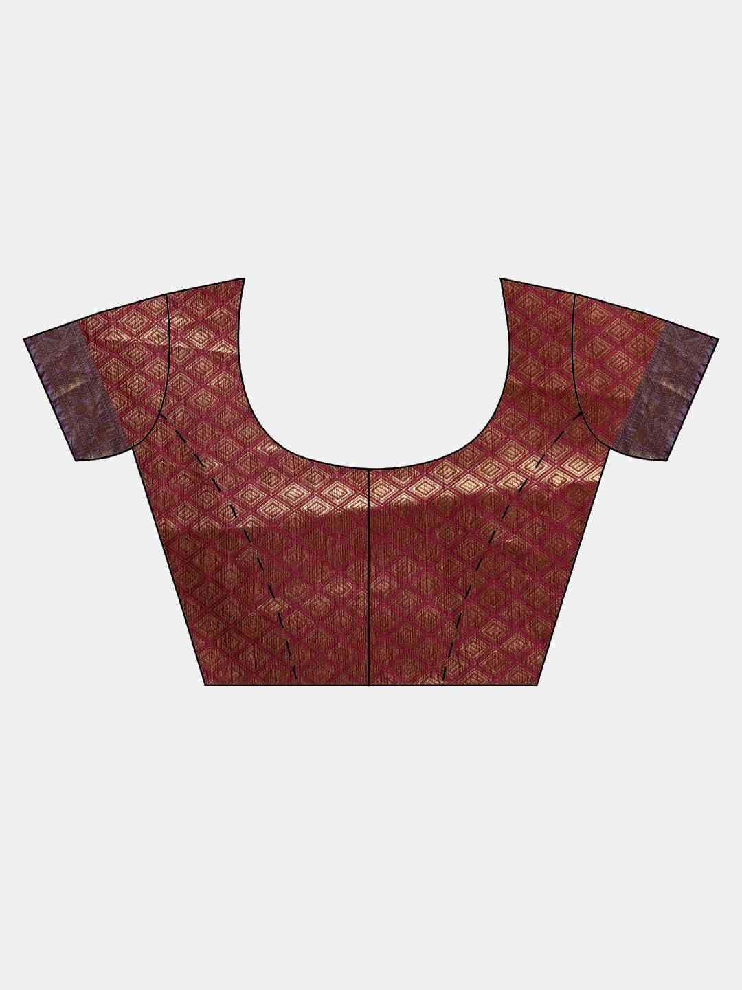 Banarasi Silk Cotton Green Colour Woven Design Saree by My Store