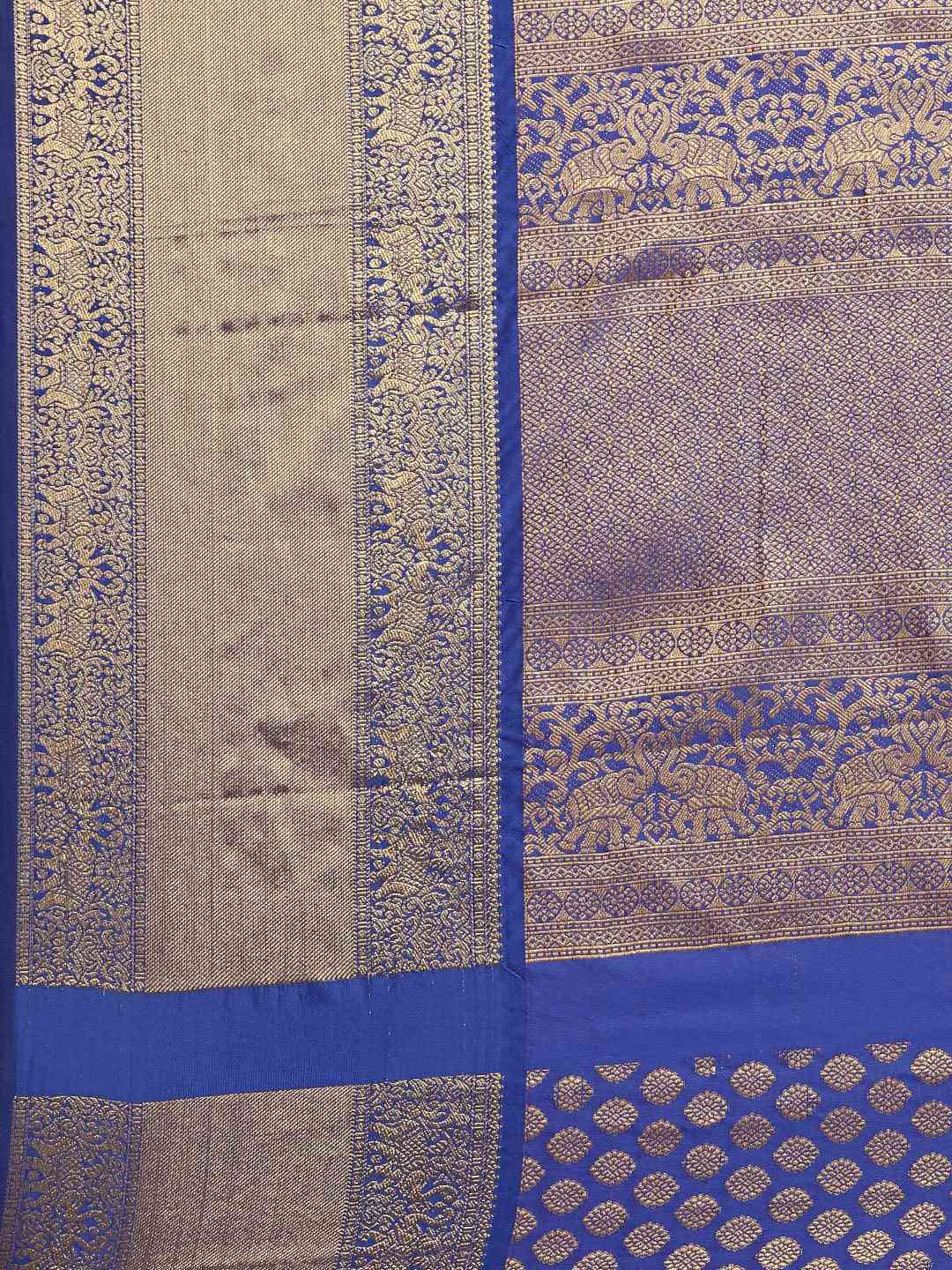 Kanjivaram Silk Saree Red Colour With Checked Print by My Store