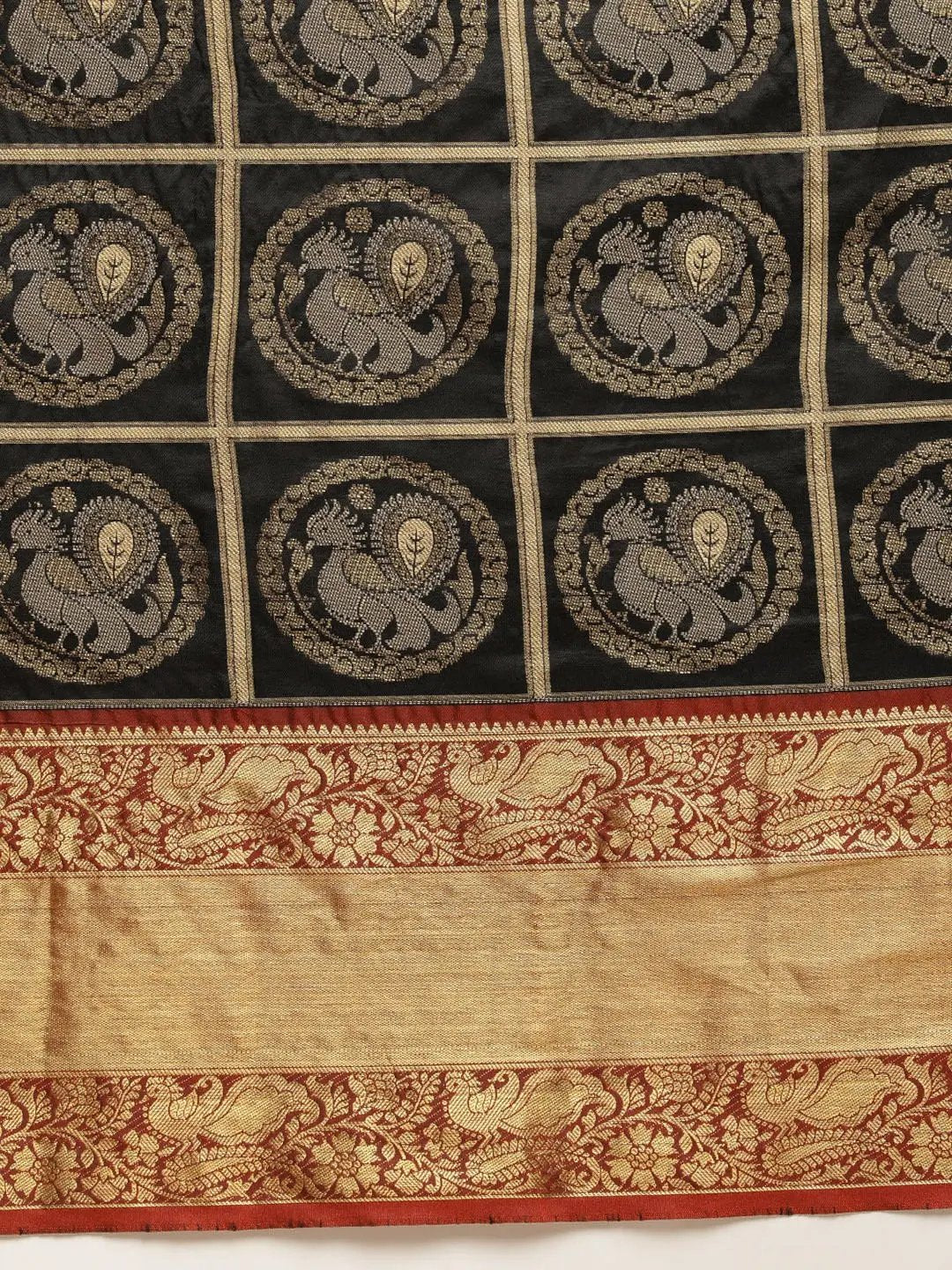 Exclusive Banarasi Pattu Zari Motifs Festive Wear Saree by My Store