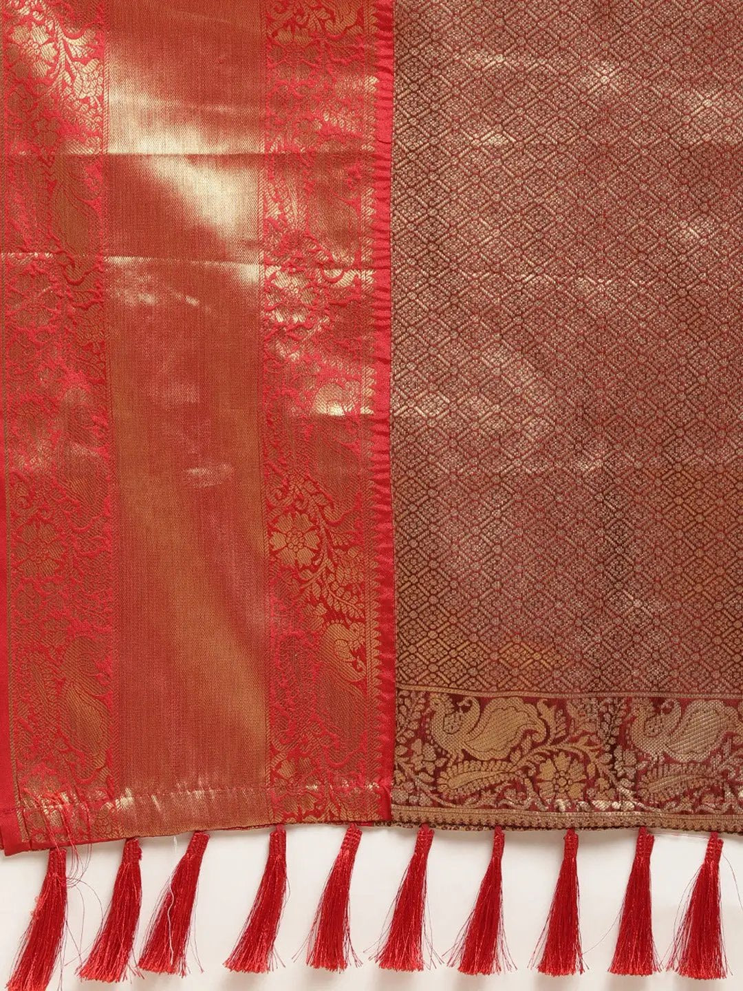 Exclusive Banarasi Pattu Zari Motifs Festive Wear Saree by My Store