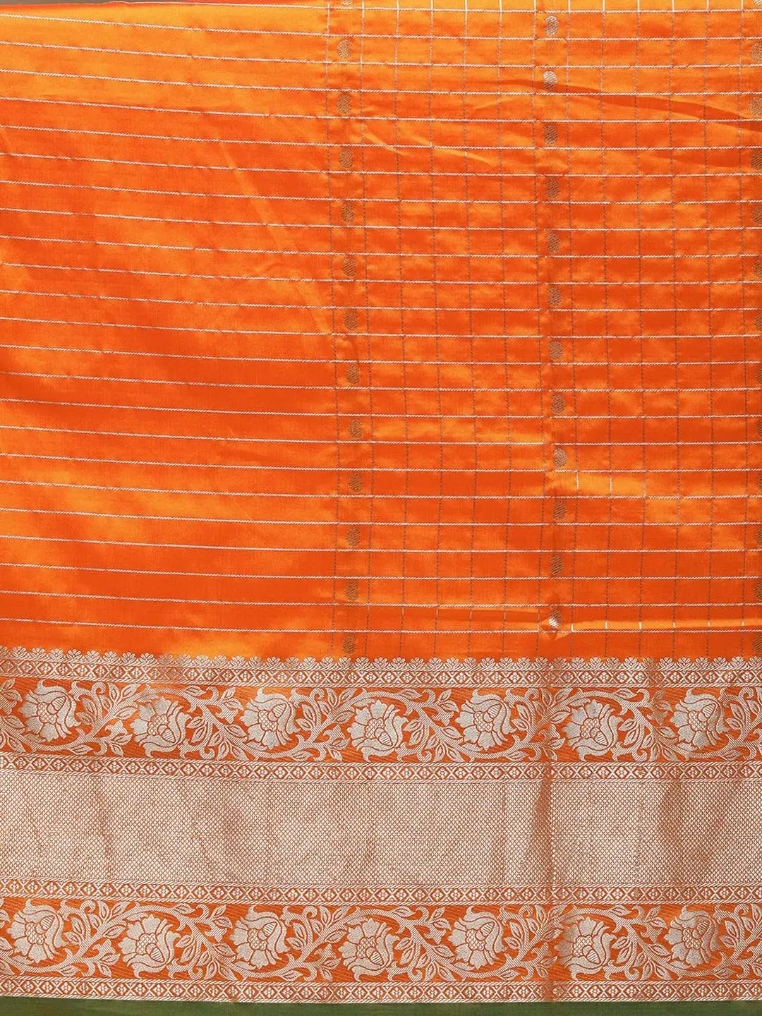 Kanjivaaram Yellow Colour Soft Silk Kanchi Zari Weaving Saree by My Store