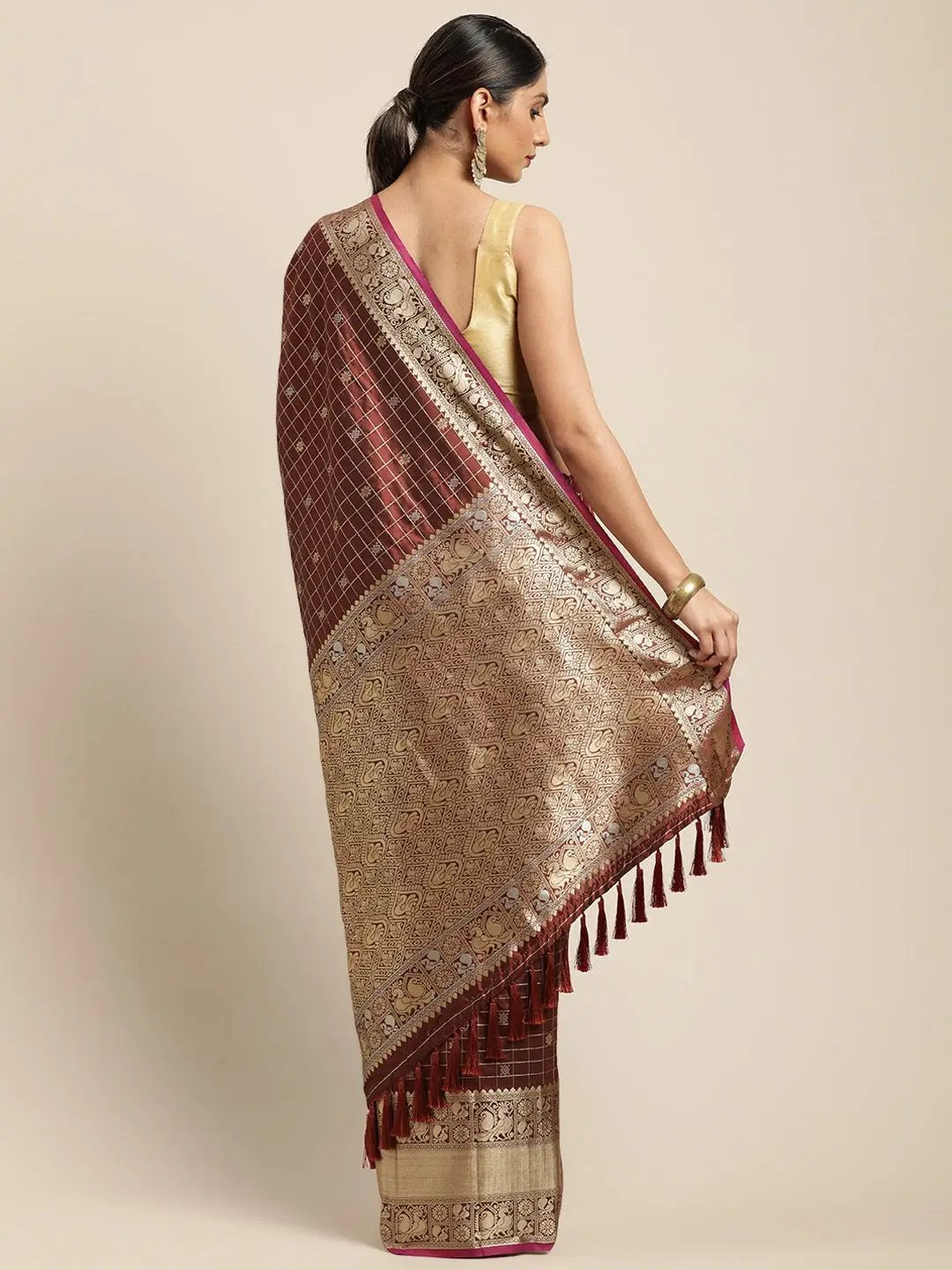 Kanjivaaram Soft Silk Kanchi Zari Weaving Saree by My Store