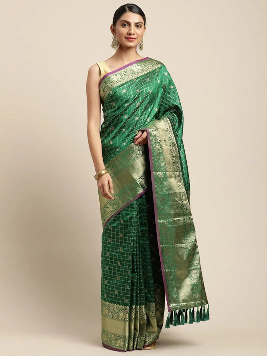 Kanjivaaram Soft Silk Kanchi Zari Weaving Saree by My Store