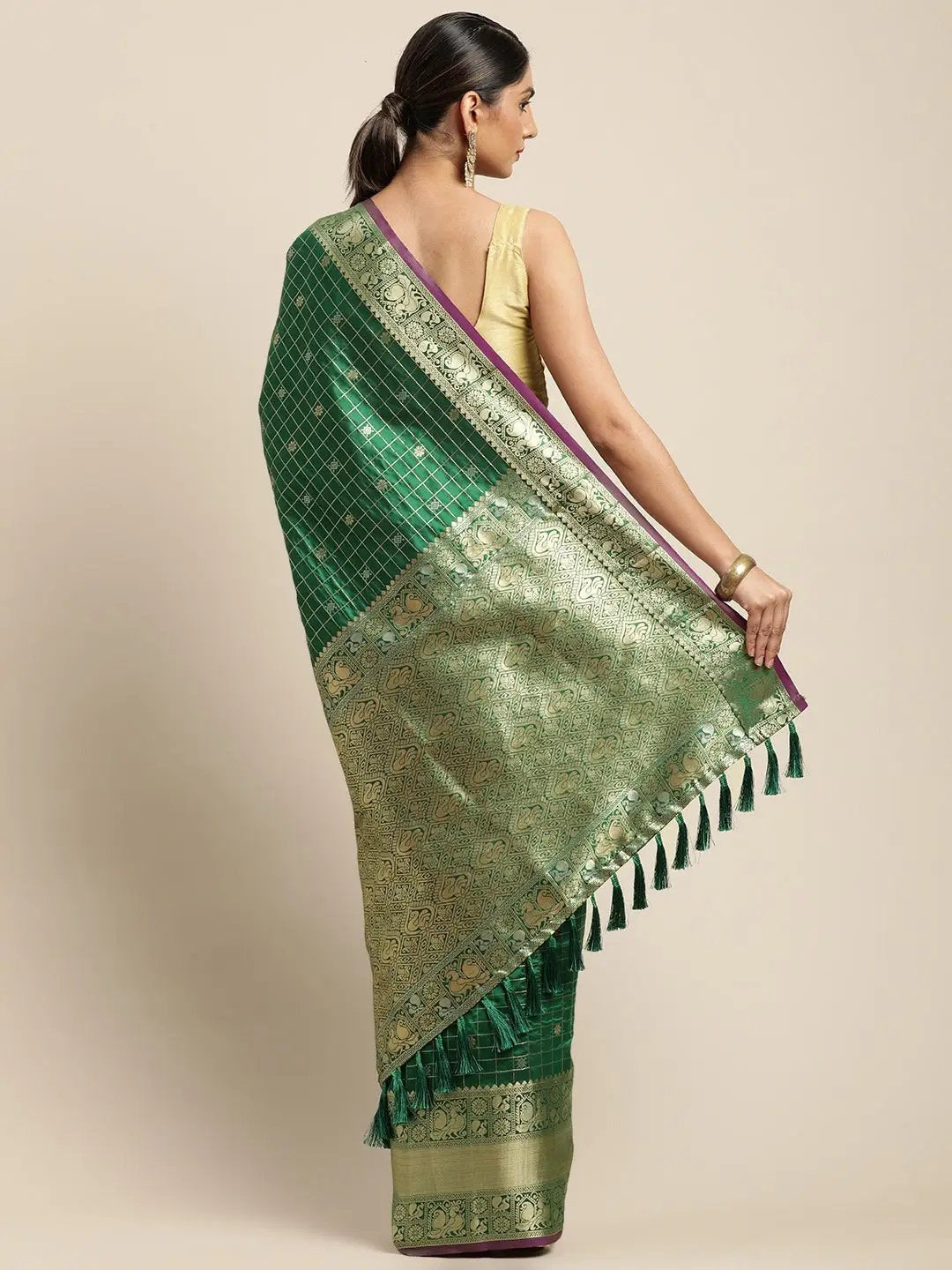 Kanjivaaram Soft Silk Kanchi Zari Weaving Saree by My Store