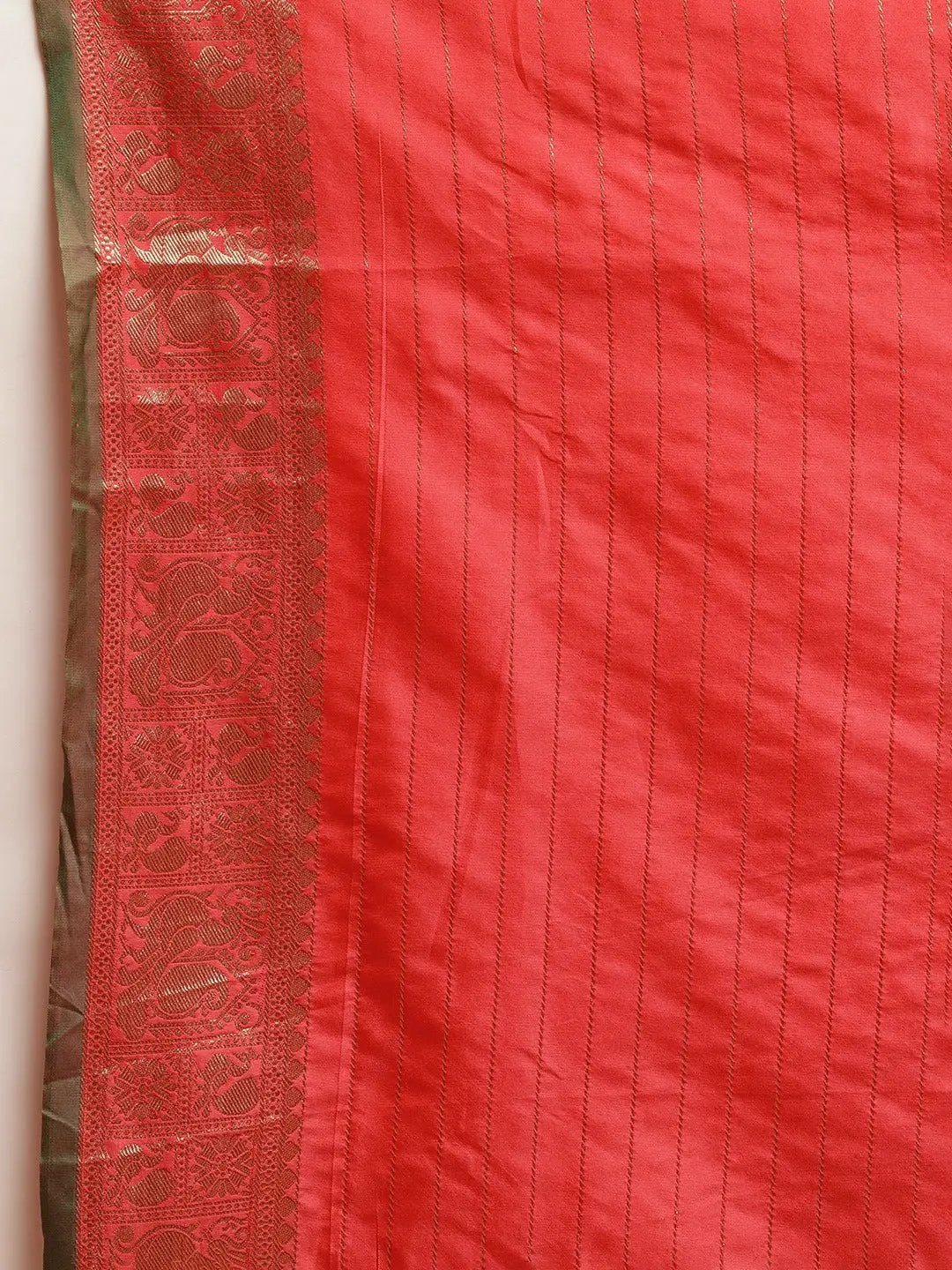 Kanjivaaram Peach Colour Soft Silk Kanchi Zari Weaving Saree by My Store