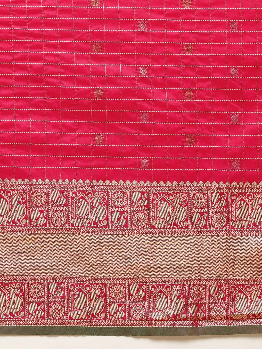 Kanjivaaram Pink Colour Soft Silk Kanchi Zari Weaving Saree by My Store