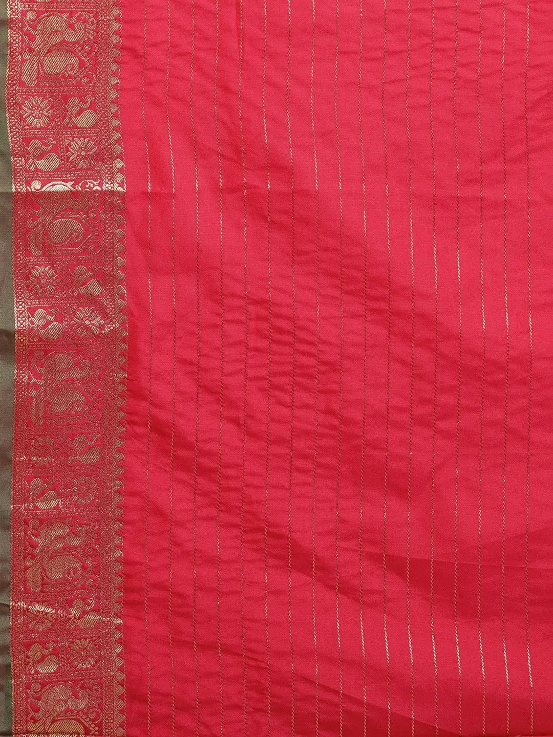Kanjivaaram Pink Colour Soft Silk Kanchi Zari Weaving Saree by My Store