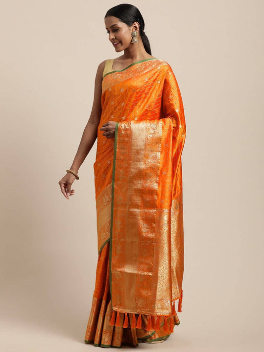 Kanjivaaram Soft Silk Kanchi Zari Weaving Saree by My Store