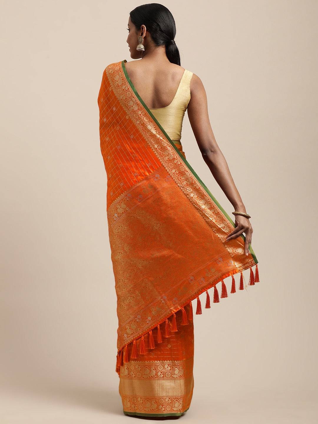 Kanjivaaram Soft Silk Kanchi Zari Weaving Saree by My Store