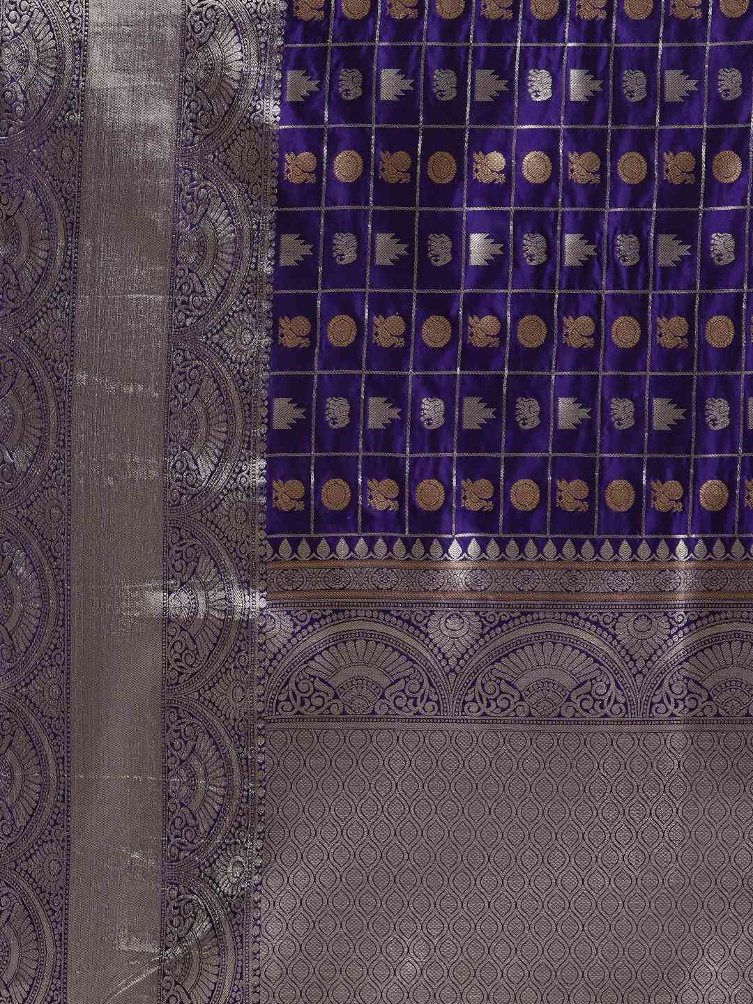 Exclusive Blue Colour Woven Design Banarasi Saree by My Store