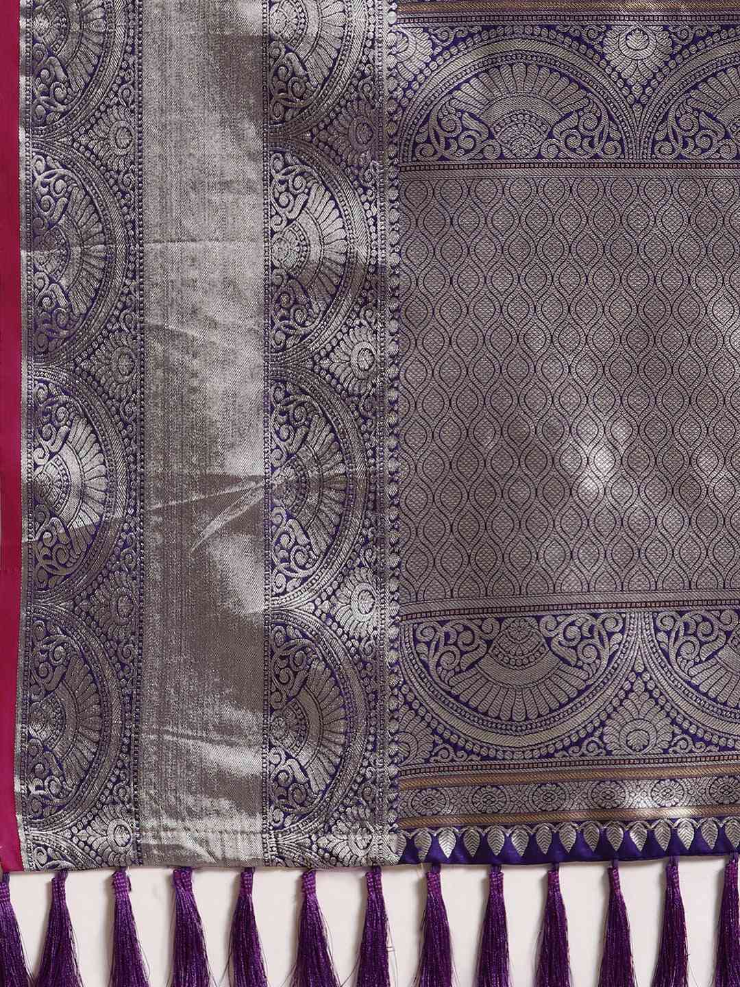 Exclusive Blue Colour Woven Design Banarasi Saree by My Store