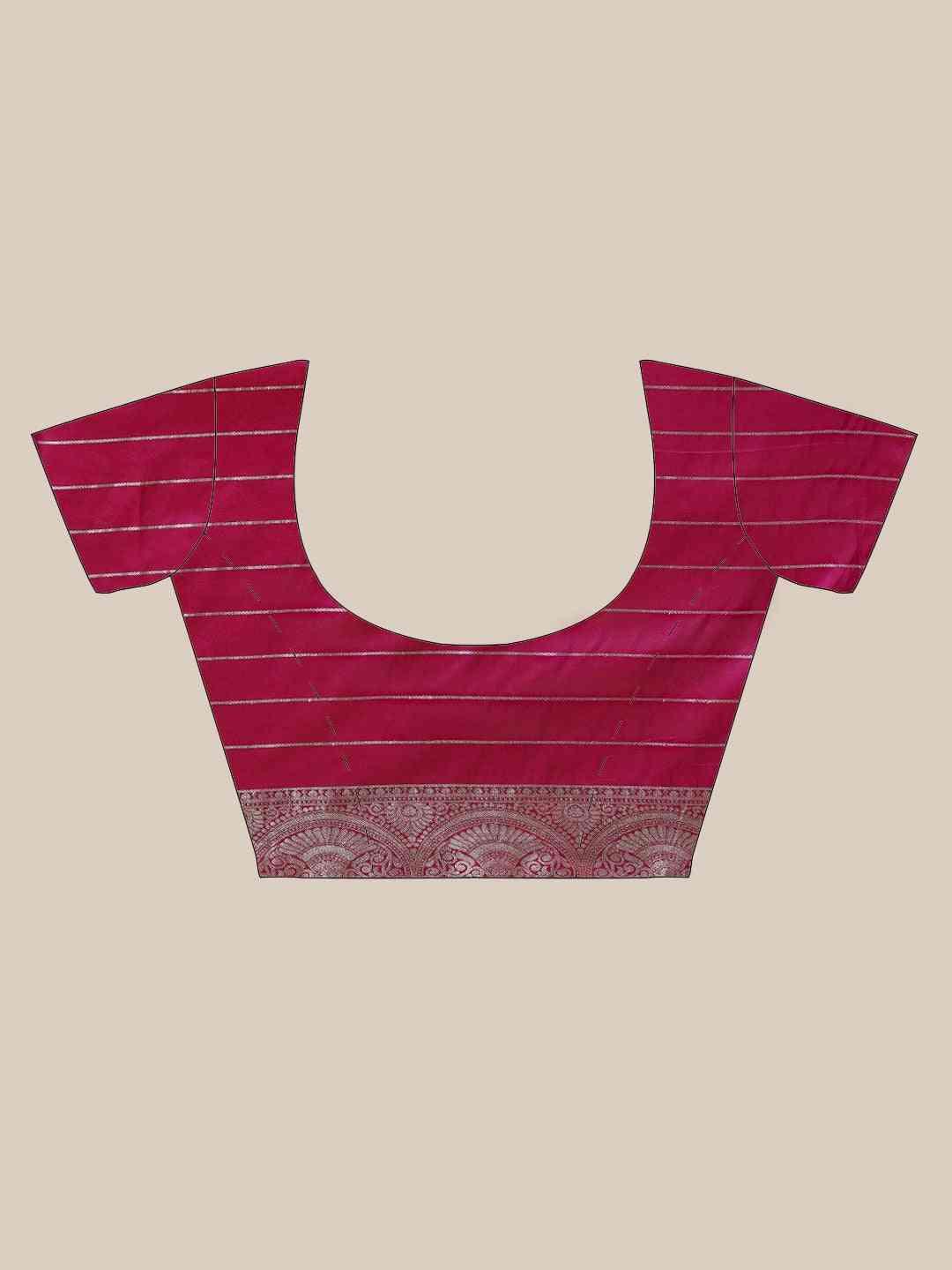 Exclusive Burgundy Colour Woven Design Banarasi Saree by My Store