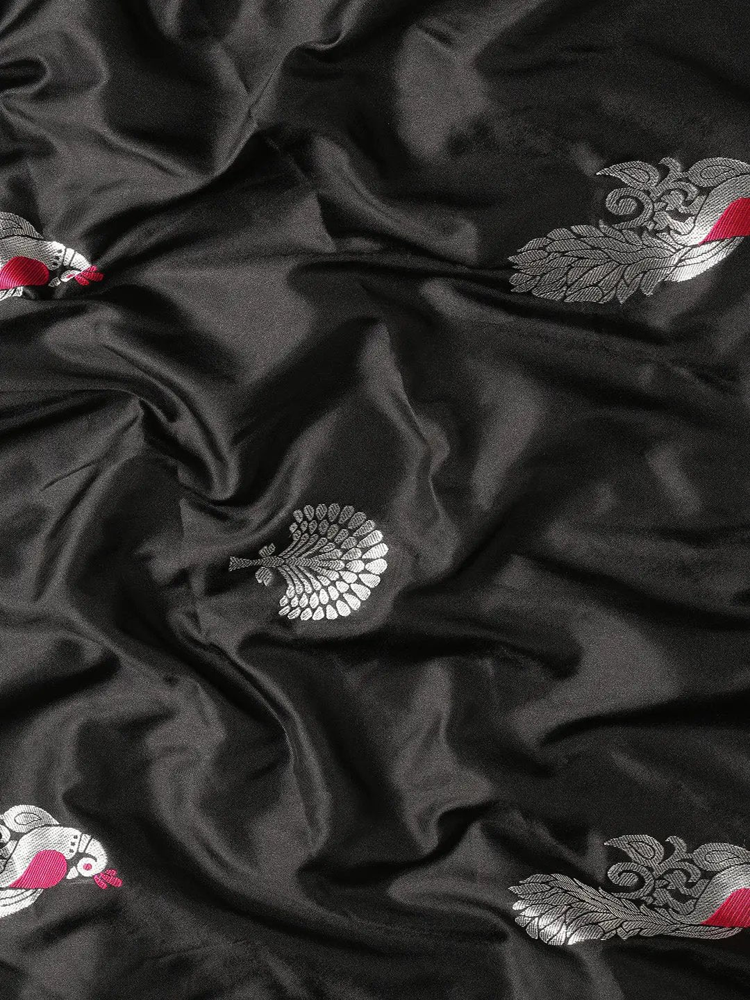 Banarasi Black Colour Soft Silk Zari Weaving Saree