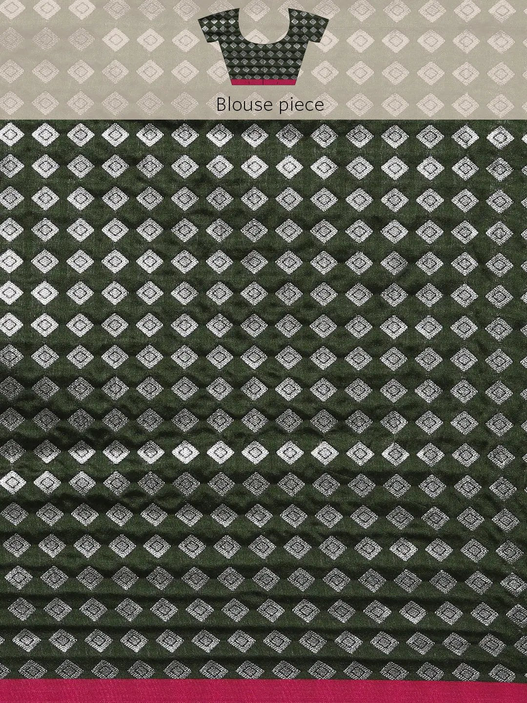 Bottle Green Banarasi Soft Silk Zari Weaving Saree by My Store