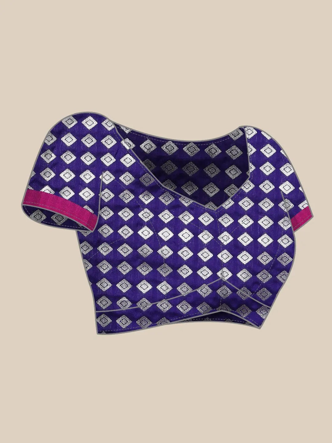Indigo Colour Banarasi Soft Silk Zari Weaving Saree