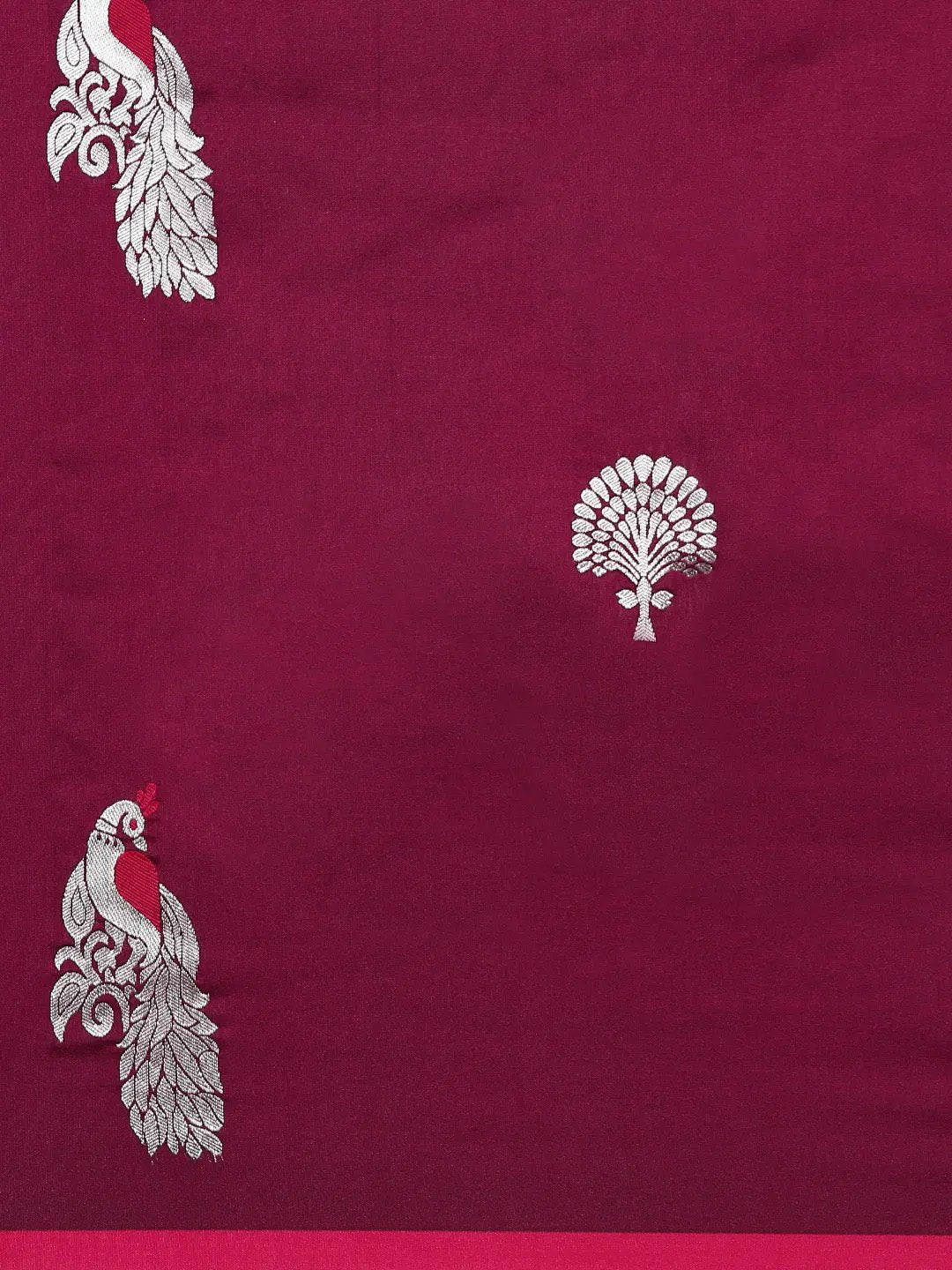Banarasi Soft Silk Wine Kanchi Zari Weaving Saree