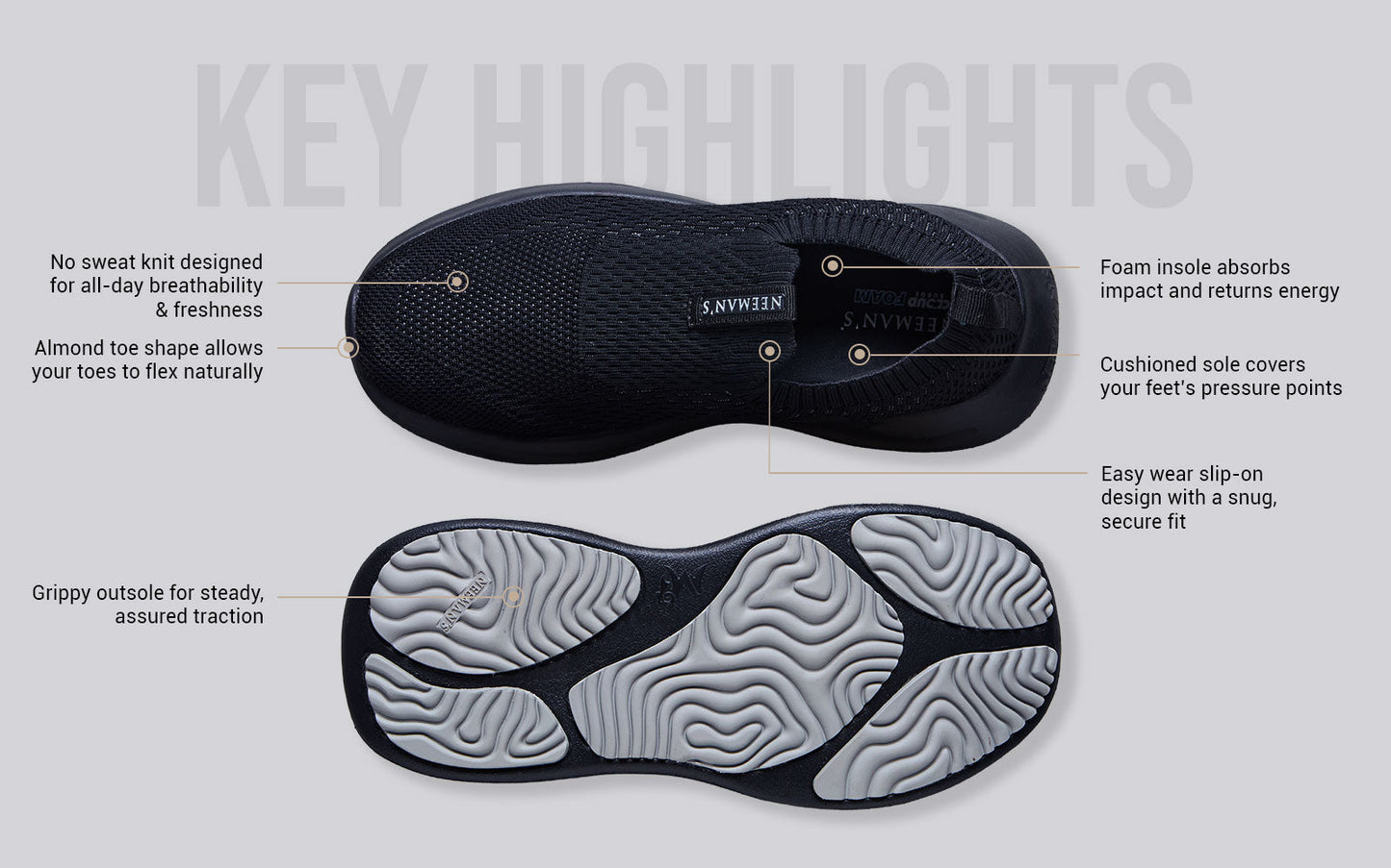Knit Trainers For Men : Black by My Store