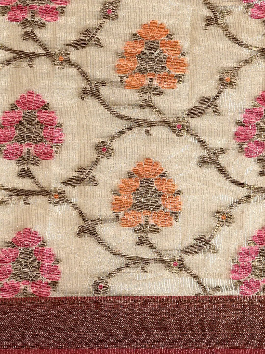 Silk Blend Woven Design Kanjivaram Saree by My Store