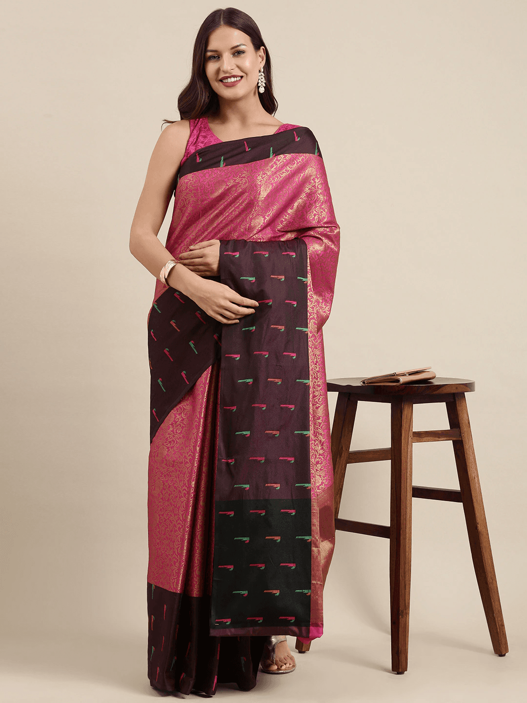 Kora Silk Banarasi Zari Weaving Saree by My Store