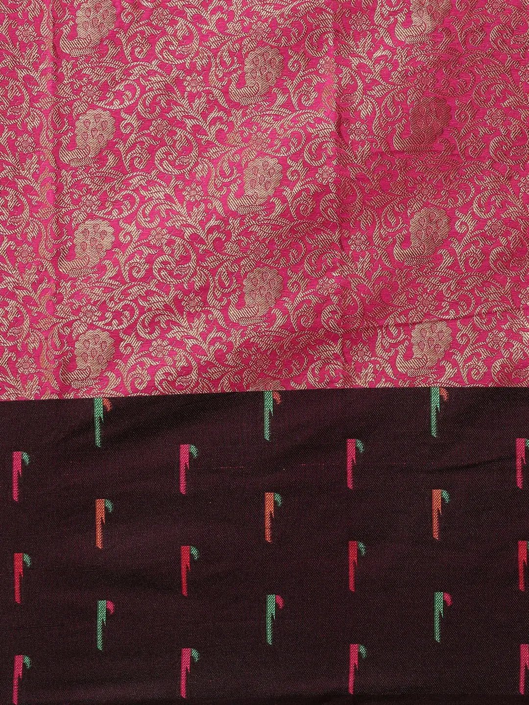Kora Silk Banarasi Zari Weaving Saree by My Store