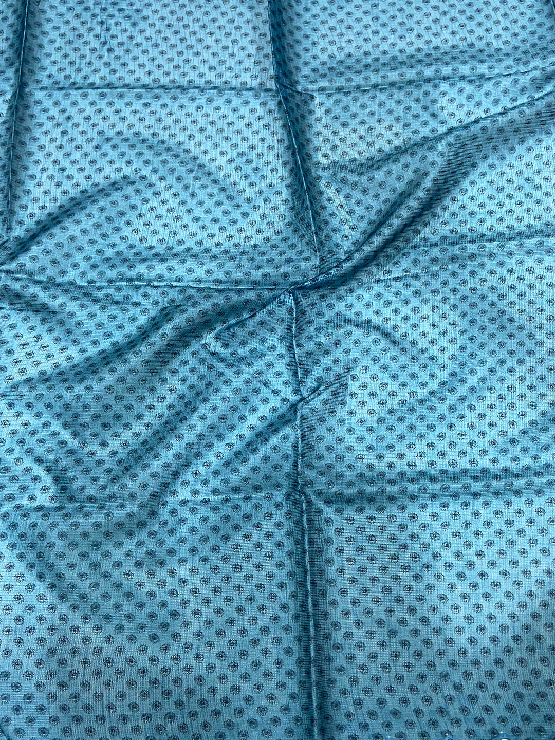 Blue Kota Doriya Kalamkari Saree