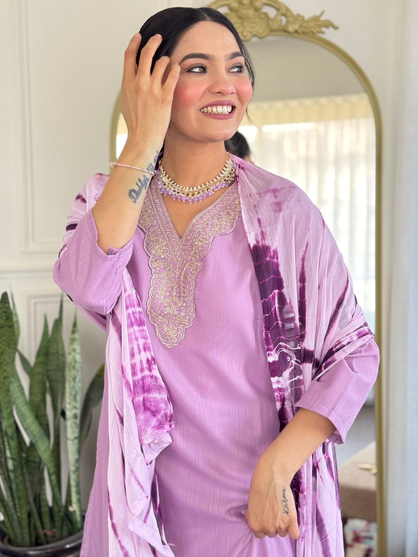 Elegant Light Purple Kurta Set for Women – Festive & Ethnic Wear