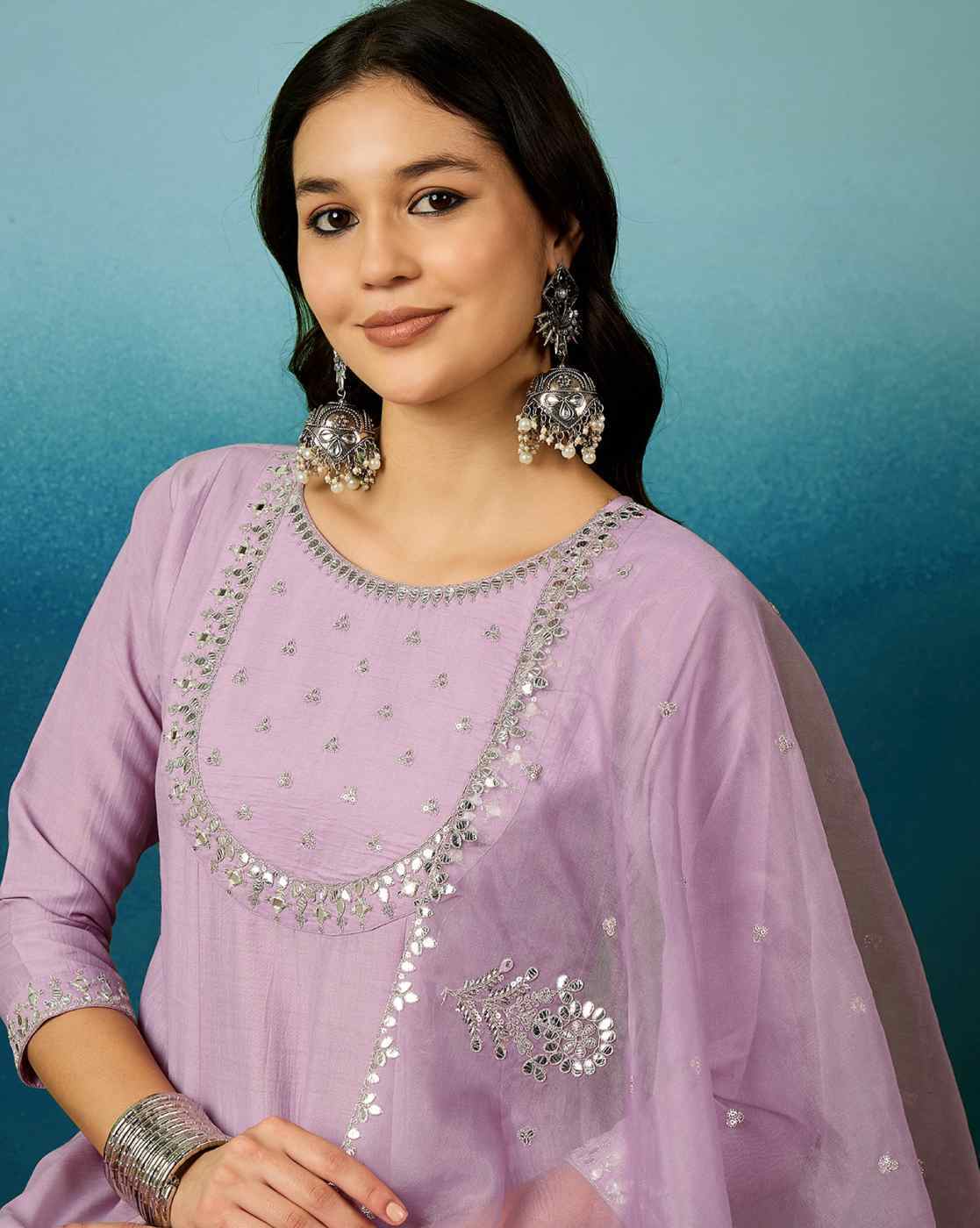 Onion Pink Kurta Set For Laddies