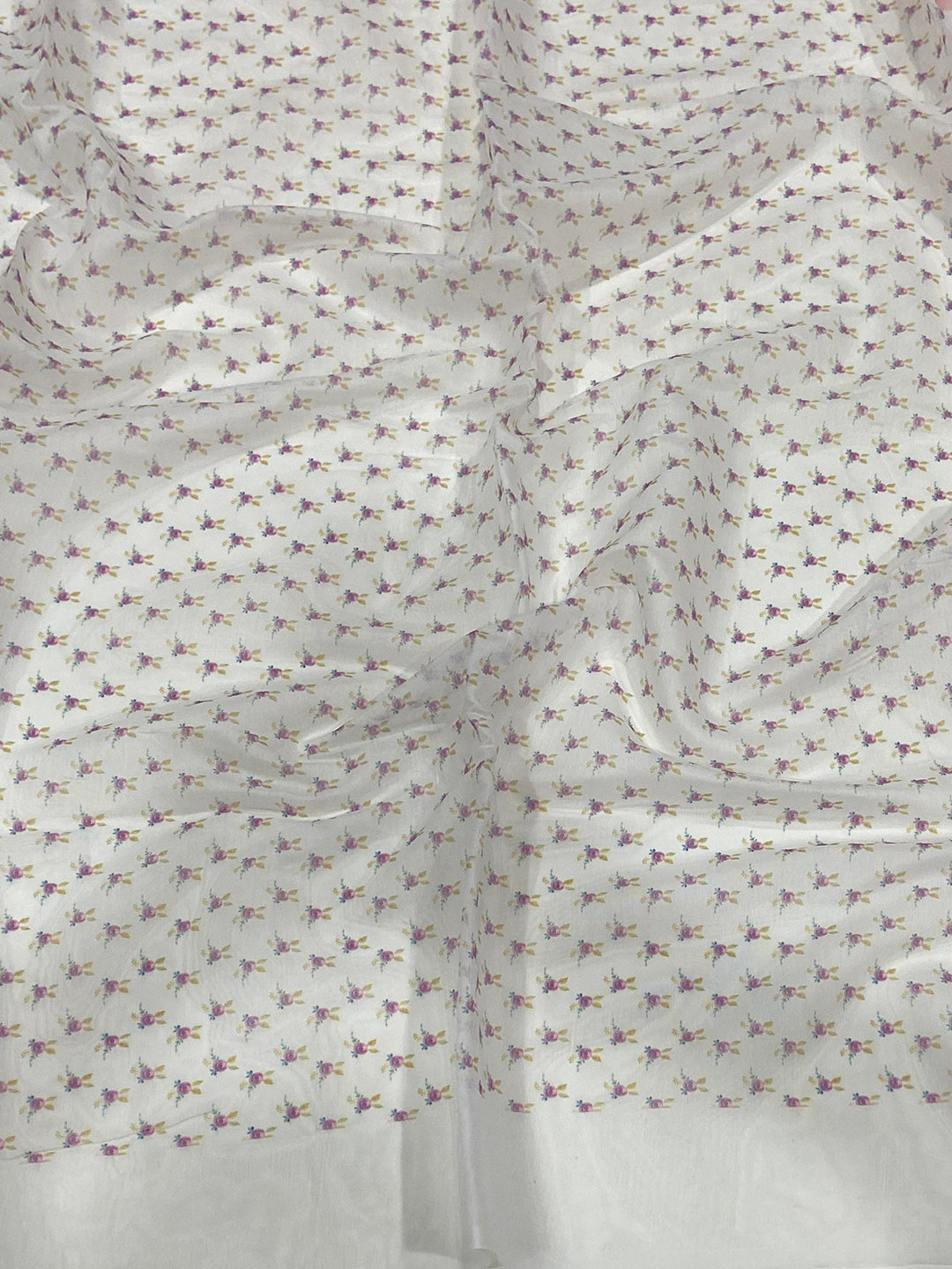 Multicolor Flower Digital Print Saree by My Store