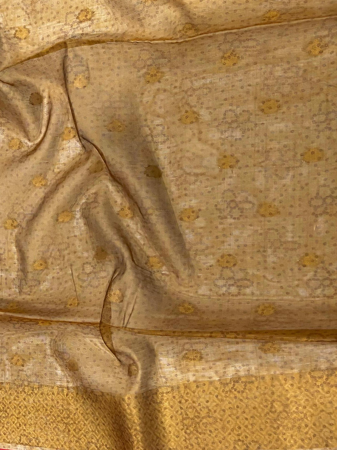 Green Geometric Zari And Kalamkari Silk Saree by My Store