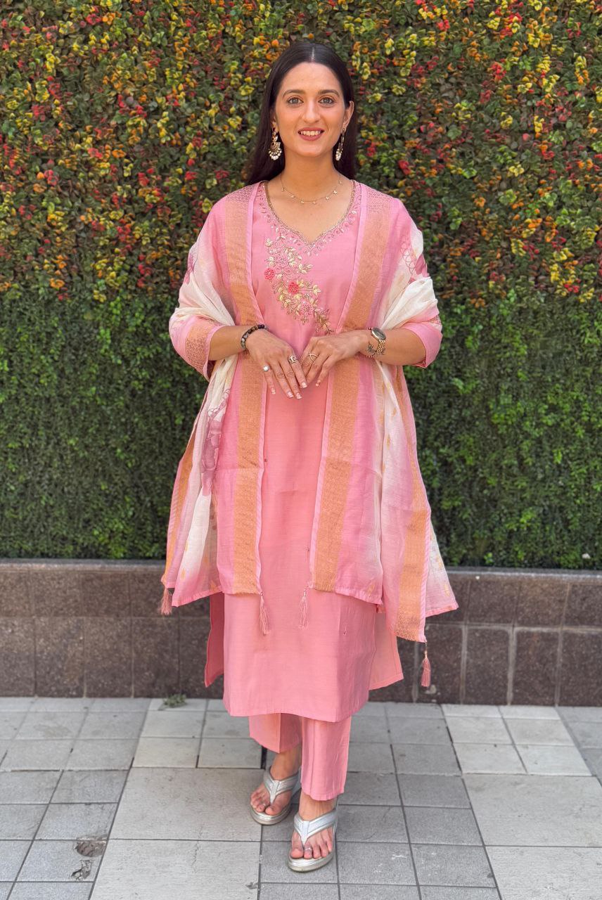 Pastel Charm Light Pink Kurta Set