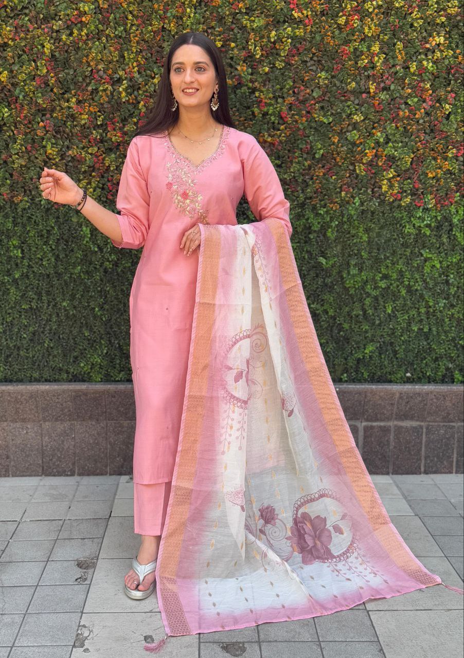 Pastel Charm Light Pink Kurta Set