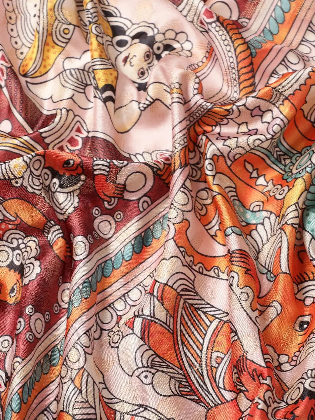 Exquisite Kalamkari Pattu Banarasi Silk Saree by My Store
