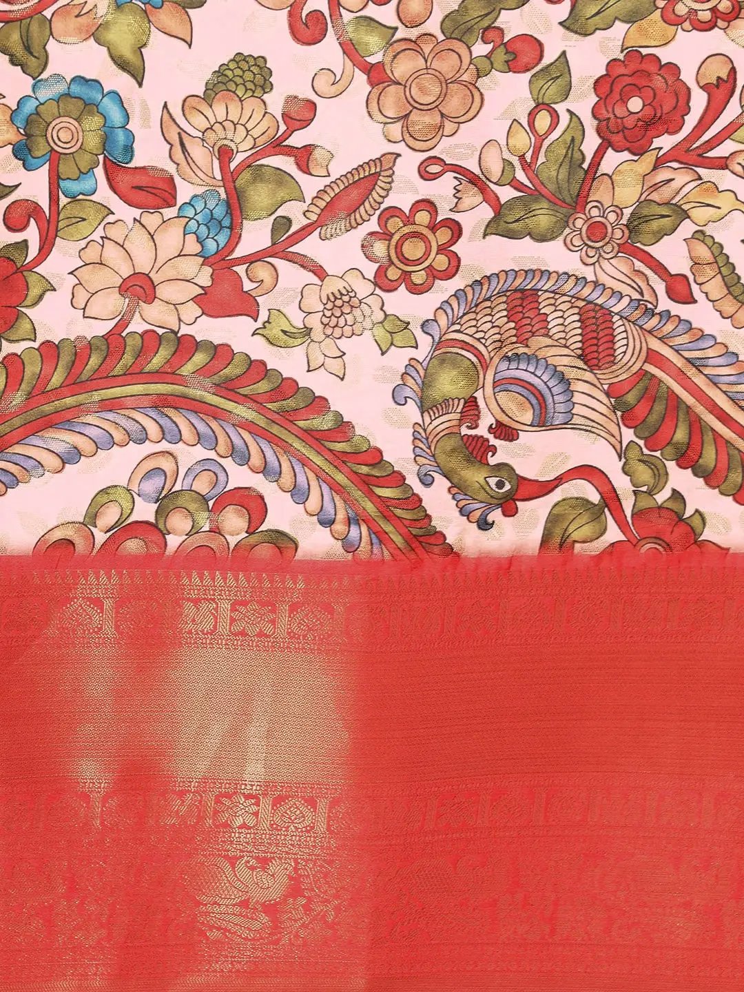Exquisite Kalamkari Pattu Banarasi Silk Saree by My Store