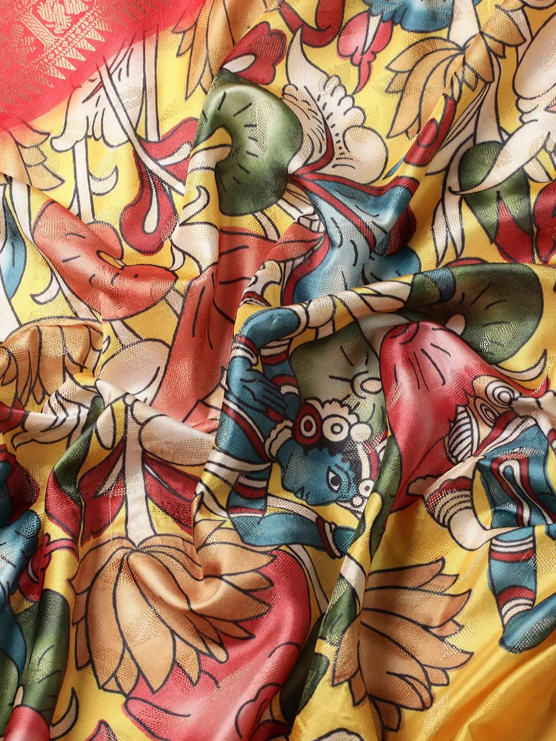 Exquisite Kalamkari Pattu Banarasi Silk Saree by My Store